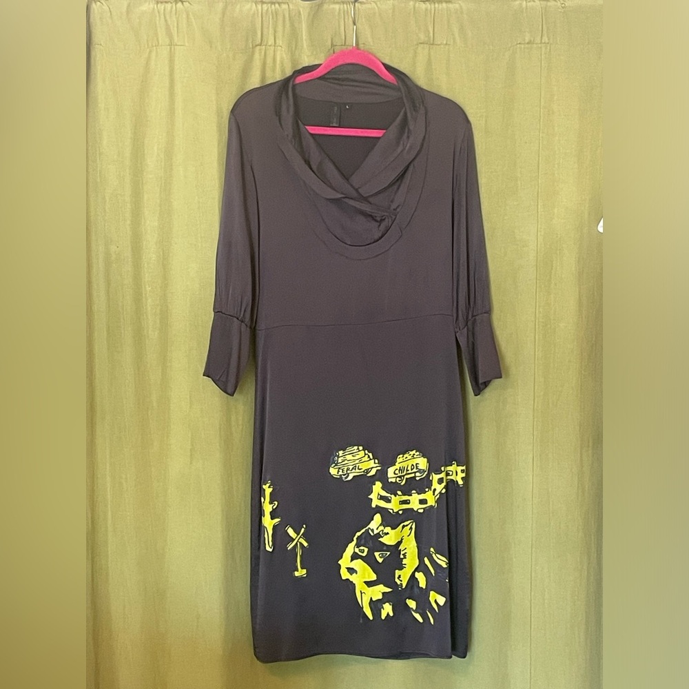 Vintage Feral Childe Midi Dress - dark purple